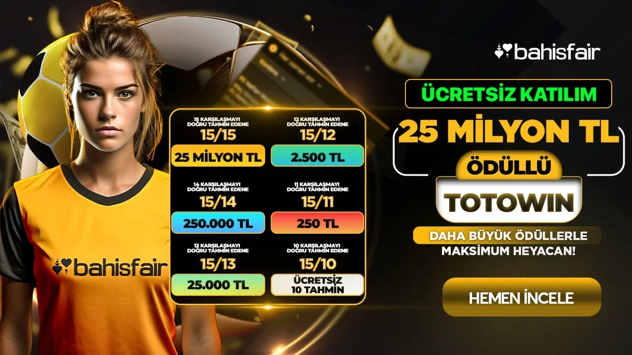 Toto Win 25.000.000 Tl Ödül