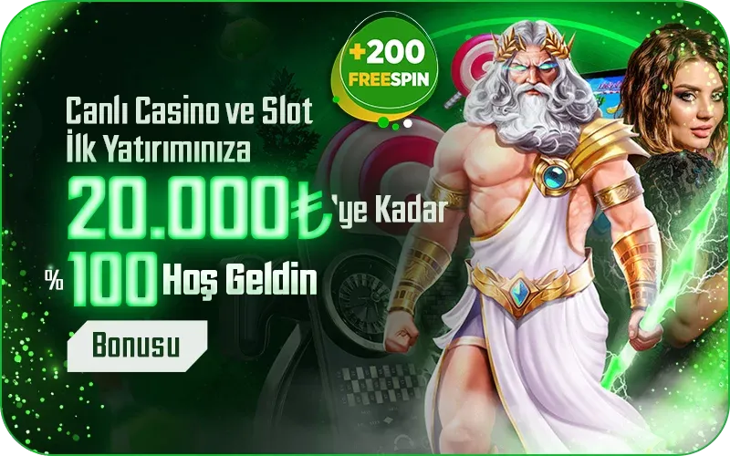 20.000 Tl’ye Kadar %100 Casino Ve Slot Hoş Geldin Bonusu